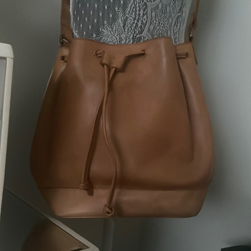 Madewell leather bucket bag